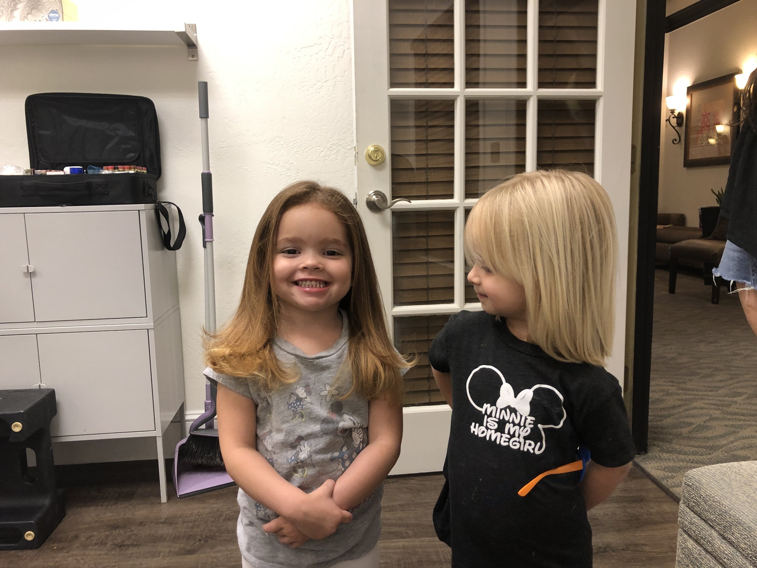 Cora looks just like her birth mama with her hair straight